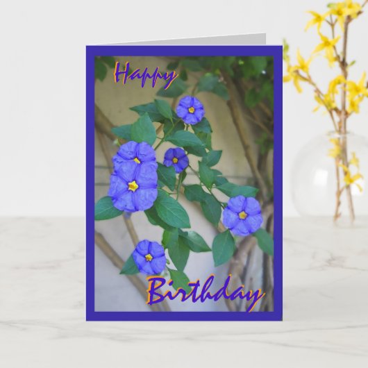 Carte de voeux d'anniversaire (Fleur jaune)
