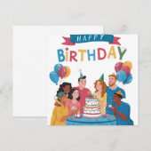 Carte de Vœux d'Anniversaire (Devant / Derrière)