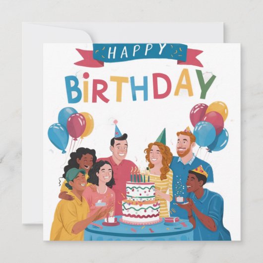 Carte de Vœux d'Anniversaire (Devant)