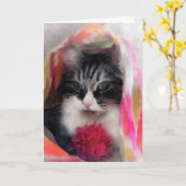 Carte de voeux d'anniversaire (Fleur jaune)