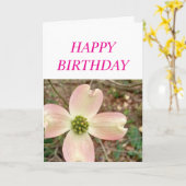 Carte de vœux d'anniversaire. (Fleur jaune)