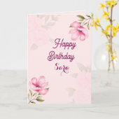 Carte de voeux d'anniversaire (Fleur jaune)