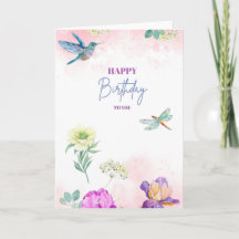 Carte de vœux d'anniversaire