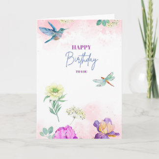 Carte de vœux d'anniversaire