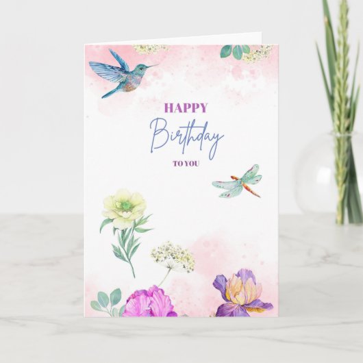 Carte de vœux d'anniversaire (Devant)