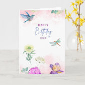 Carte de vœux d'anniversaire (Fleur jaune)