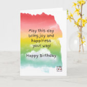 Carte de vœux d'anniversaire (Fleur jaune)