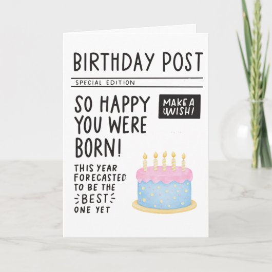 Carte de vœux d'anniversaire (Devant)