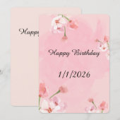 Carte de Vœux d'Anniversaire (Devant / Derrière)
