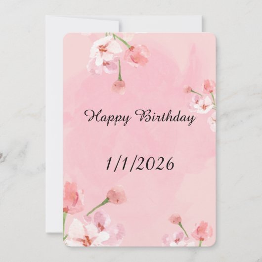 Carte de Vœux d'Anniversaire (Devant)