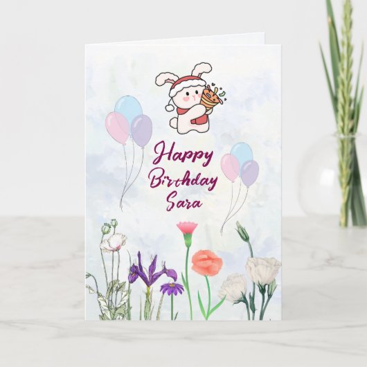 Carte de vœux d'anniversaire (Devant)