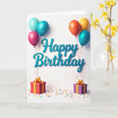 Carte de voeux d'anniversaire 3D (Fleur jaune)