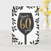 Carte de voeux d'anniversaire à 60 ans! (Fleur jaune)