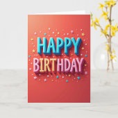 Carte de vœux d'anniversaire à couches (Fleur jaune)