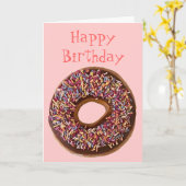 Carte de voeux d'anniversaire à Doughnut (Fleur jaune)