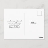 Carte de vœux d'anniversaire à gâteau en aquarelle (Dos)