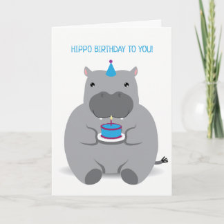Carte de voeux d'anniversaire à Hippo