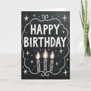 Carte de vœux d'anniversaire à l'ardoise