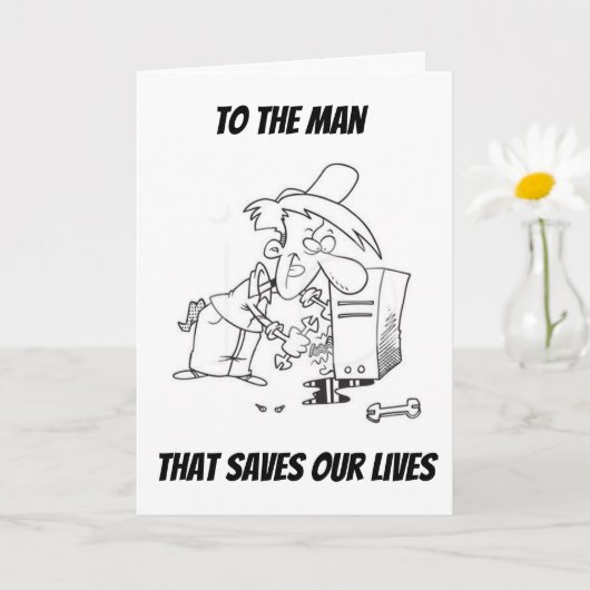 CARTE DE **VOEUX D'ANNIVERSAIRE À NOTRE DÉPANNEUR  (Petite plante)