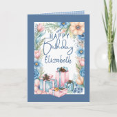 Carte de voeux d'anniversaire à thème chrétien pli (Devant)