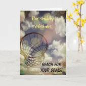 Carte de voeux d'anniversaire à thème Netball (Fleur jaune)