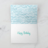 Carte de vœux d'anniversaire à thème requin Fin-Ta (Intérieur)