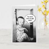 Carte de voeux d'anniversaire amusante (Fleur jaune)