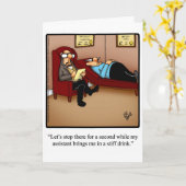 Carte de voeux d'anniversaire amusante (Fleur jaune)