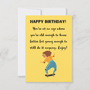Carte de voeux d'anniversaire amusante