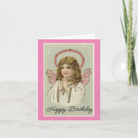 Carte de vœux d'anniversaire Ange priant