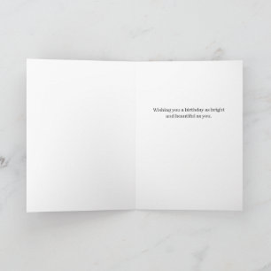 Carte de vœux d'anniversaire aquarelle Fleur sauva