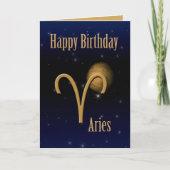 Carte de voeux d'anniversaire Aries Mars (Devant)