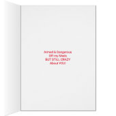 Carte de voeux d'anniversaire armée et dangereuse (Intérieur (Droit))