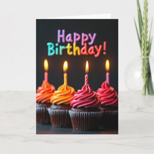 Carte de vœux d'anniversaire au chocolat festive