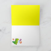 Carte de voeux d'anniversaire au dragon vert migno (Intérieur)