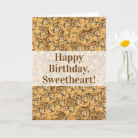 Carte de Vœux d'Anniversaire aux Biscuits aux Pépi