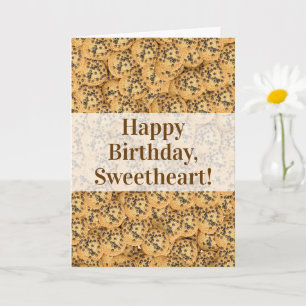 Carte de Vœux d'Anniversaire aux Biscuits aux Pépi