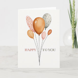 Carte de vœux d'anniversaire aux formes atténuées