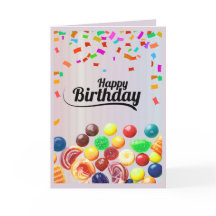 Carte de vœux d'anniversaire aux fruits