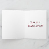 Carte de vœux d'anniversaire avec collage de lion (Intérieur)