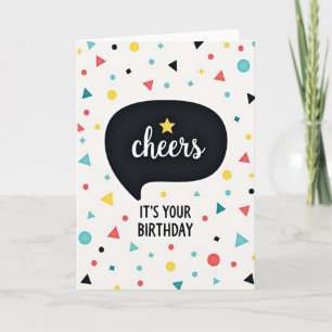 Carte de vœux d'anniversaire avec confettis