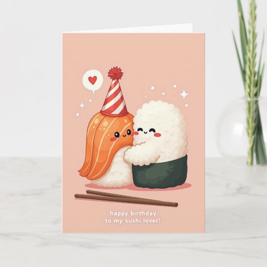 Carte de vœux d'anniversaire avec nourriture douce (Devant)