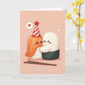 Carte de vœux d'anniversaire avec nourriture douce (Fleur jaune)