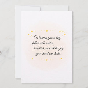 Carte de vœux d'anniversaire avec un chat mignon