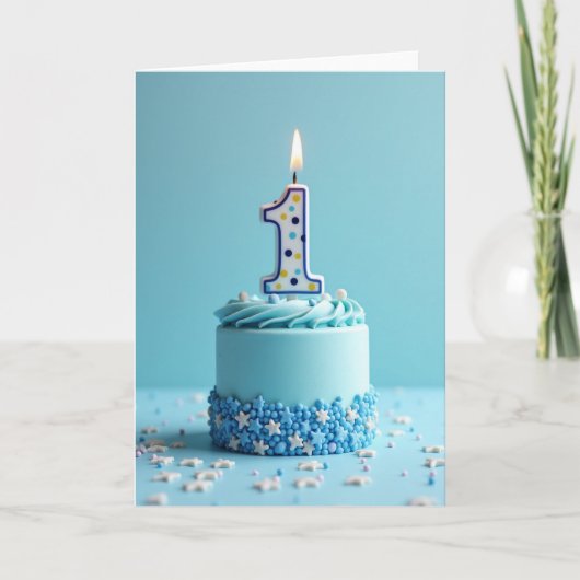 Carte de vœux d'anniversaire Azure (Devant)