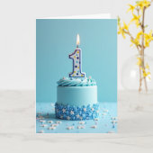 Carte de vœux d'anniversaire Azure (Fleur jaune)