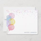Carte de vœux d'anniversaire Ballons Aquarelle (Devant)