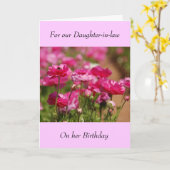 Carte de voeux d'anniversaire - Belle-fille (Fleur jaune)