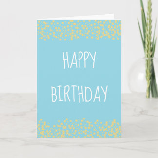 Carte de voeux d'anniversaire bleu simple