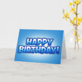 Carte de voeux d'anniversaire Blue Sky (Fleur jaune)